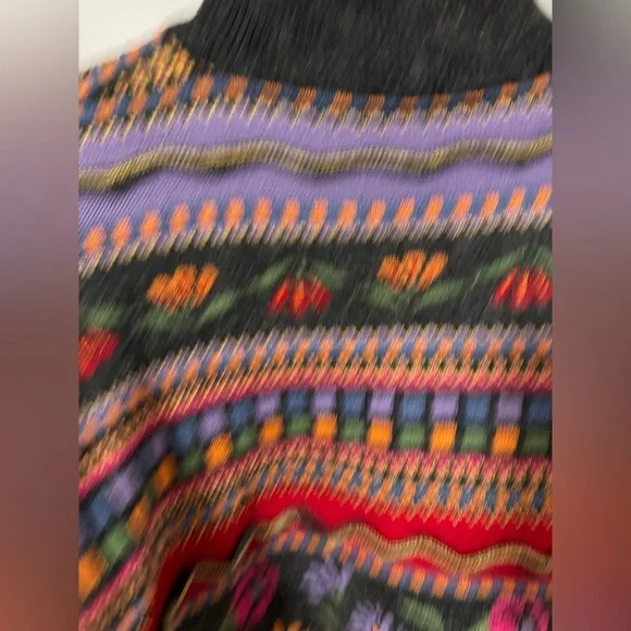 Vintage wool blend Colorful Patterned Women's Sweater - Picture 3 of 4